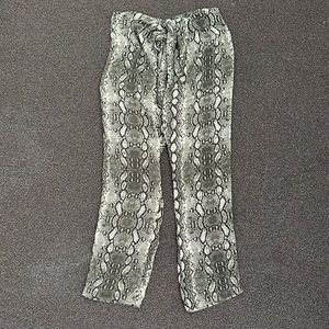 Acacia snake print silk pants - XL